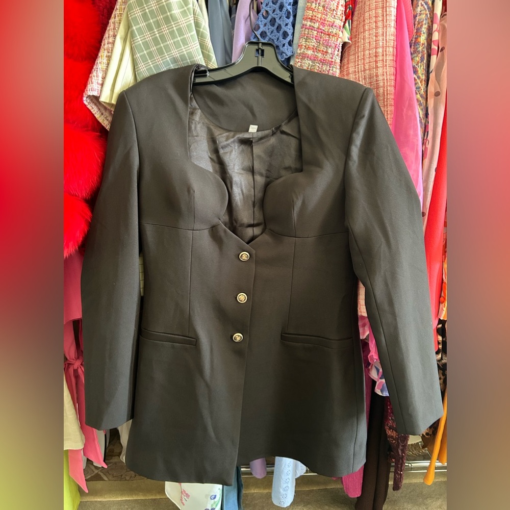 Black blazer dress size large worn once